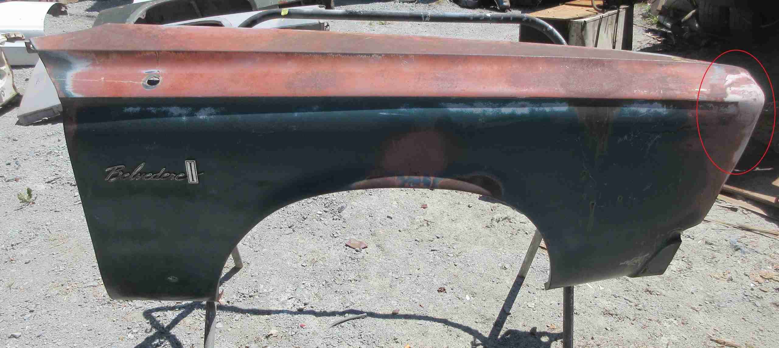 1965 Belvedere Passenger Fender