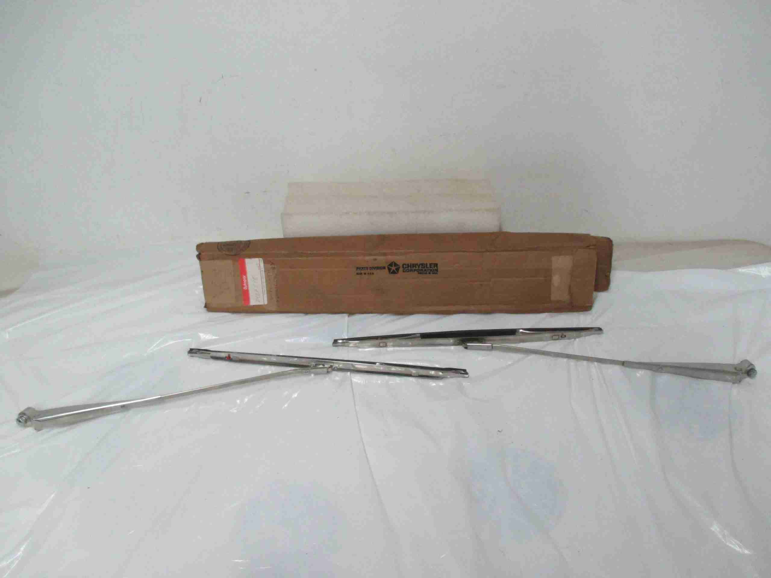 1964 Plymouth Dodge Stainless NOS Right & USED Left Wiper Arms