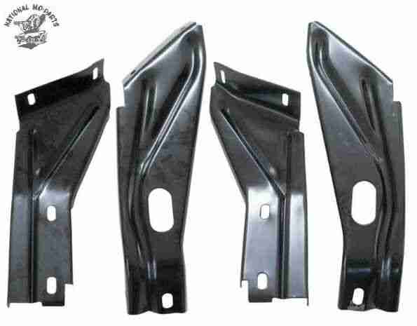 1967-69 Dart Front Bumper Brackets, 4pc set-Repro