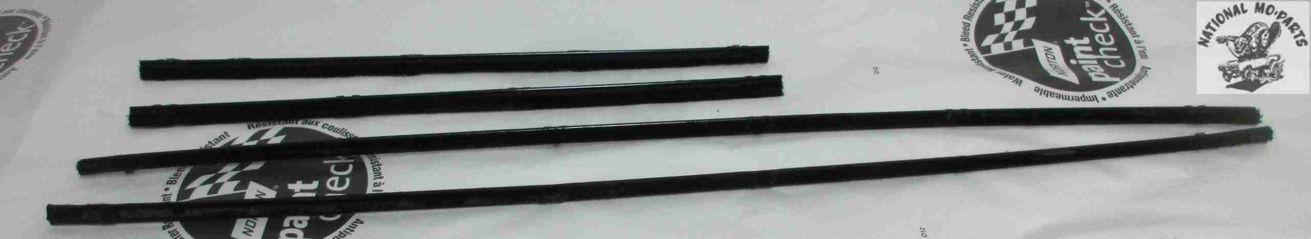 1968-70 B-Body 2 Dr Sedan-Coupe Inner & Outer Window Felts, Premium 4Pc. Set-Repro