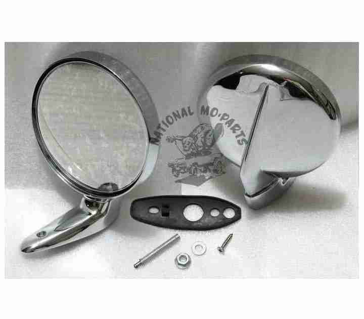 1962-76 A-Body, 64-70 B-Body, 64 Dodge 880, 65-68 C-Body & 67-68 Imperial Left Hand "Manual" Remote Control Style Mirror, Chrome