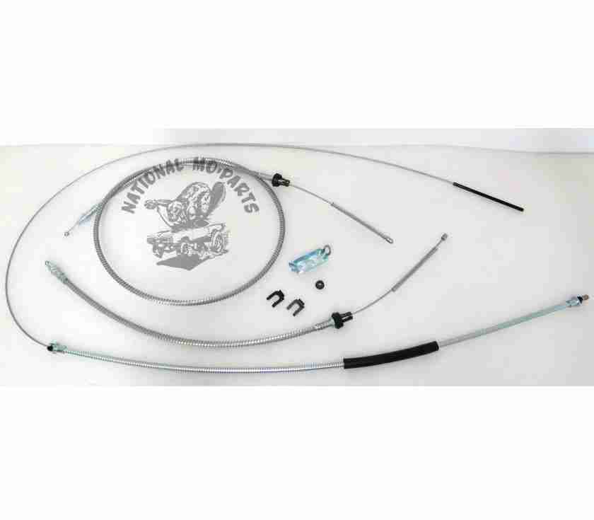 1965-68 Chrysler & 67-68 Imperial Parking Brake Cable Set, OEM Mild Steel-Repro