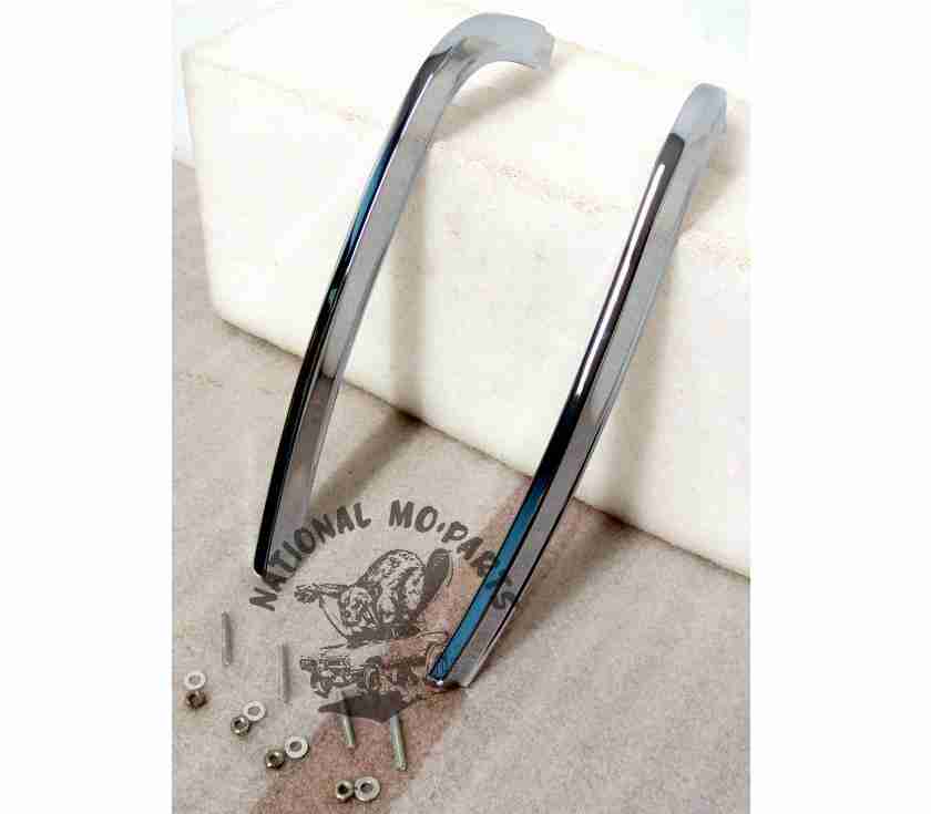 1966-67 Charger Rear Quarter Panel Peak Moulding, Pair-Repro