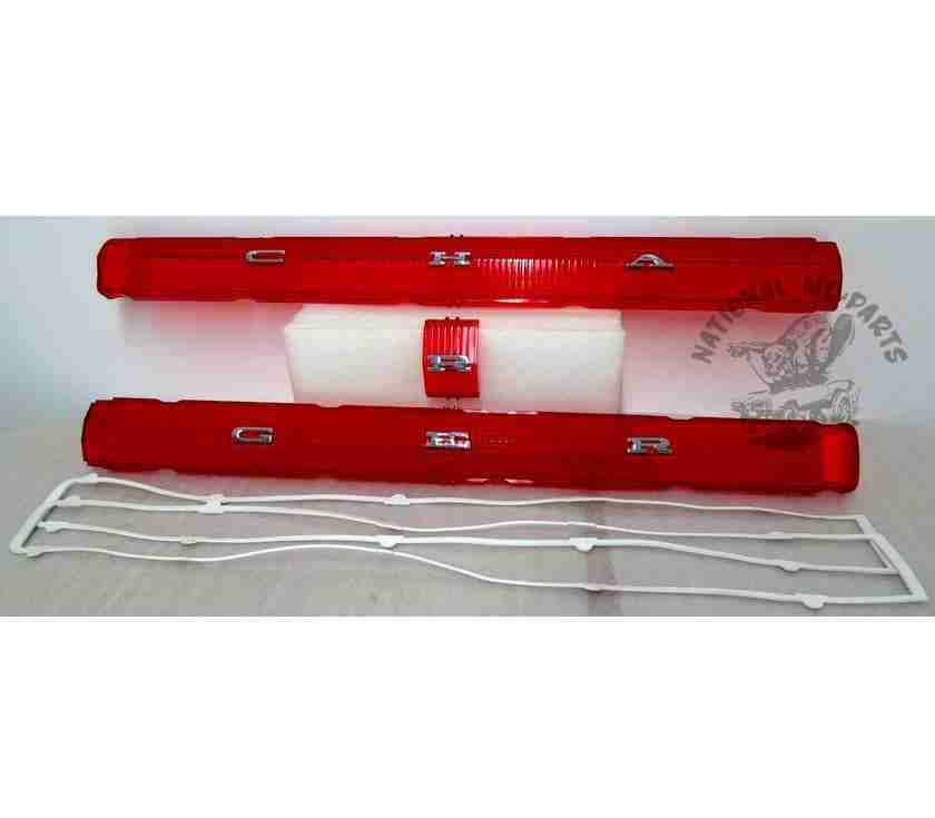 1966-67 Charger Tail Light Lenses, 3PC. Set-Repro