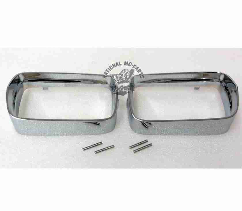 1968 Barracuda Front Park-Signal Lamp Bezels, Pair-Repro