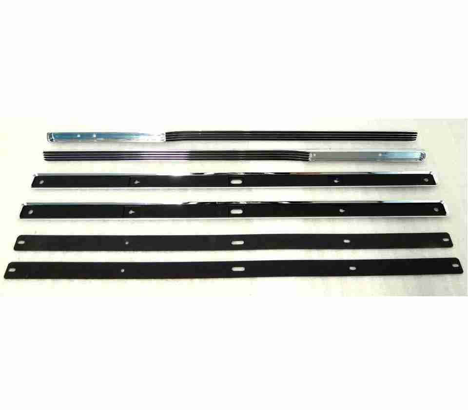 1969 Dart Hood Louvers without Inserts, Pair-Repro