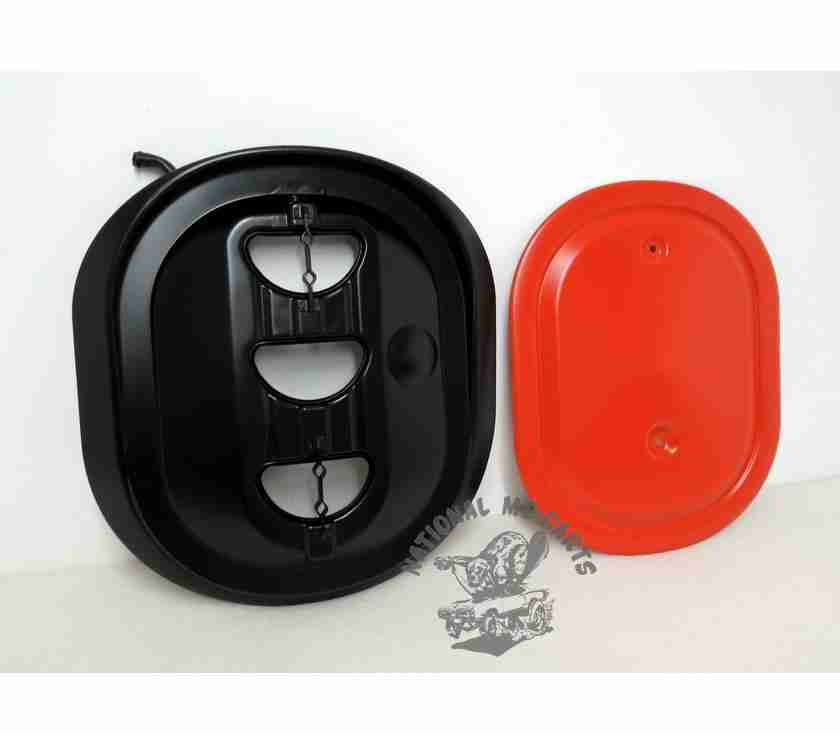 1970-72 B-Body 440-6 Pack Oval Air Cleaner Lid & Base with Fresh Air Hood-Repro