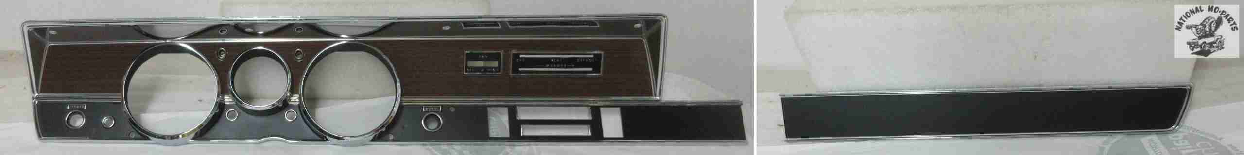 1970 A-Body Rallye Dash Bezel with Woodgrain-Repro