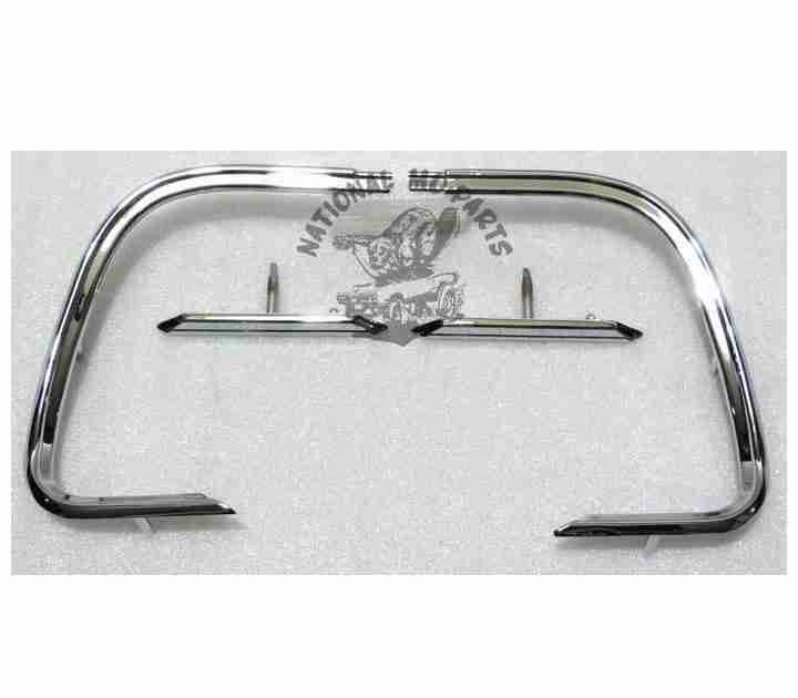 1968 Charger Tail Light Panel Narrow Die-Cast End Moulding 4pc Set-Repro
