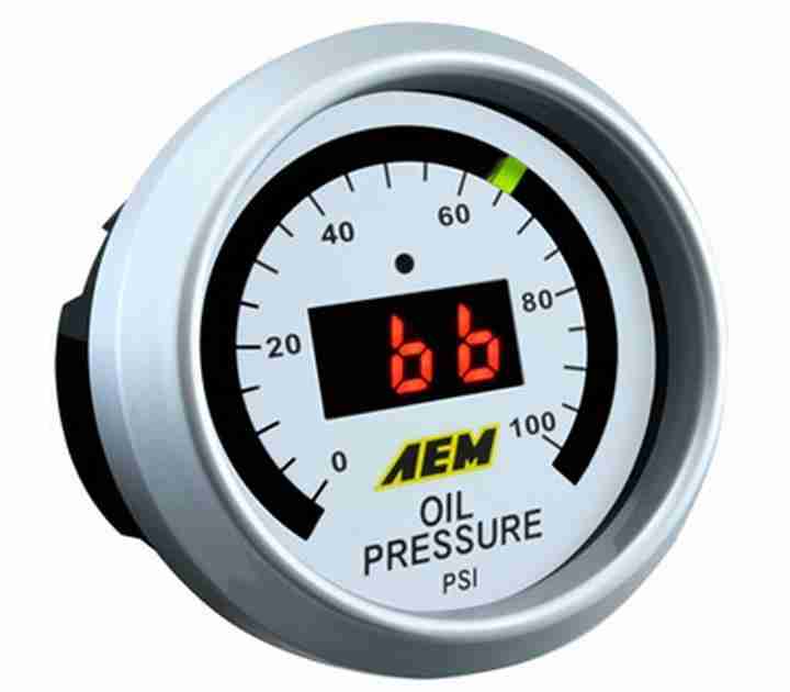 AEM Digital Oil/Fuel 0-100 PSI Pressure Gauge