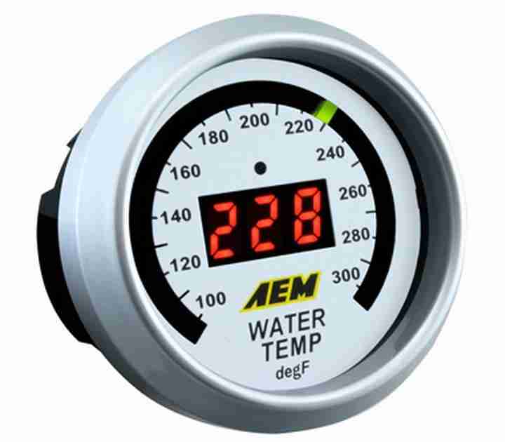 AEM Digital Water/Oil/Transmission 100-300 Degree Temperature Gauge