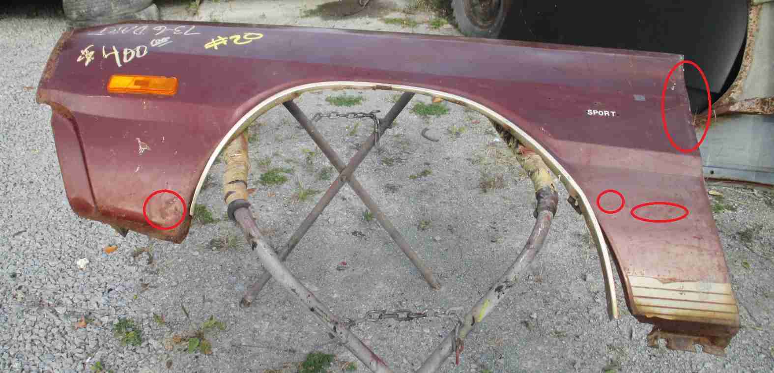 1973-6 Dart Left Fender