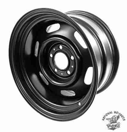 15x8 Cop Car 5x4.5" bolt 4" backspace