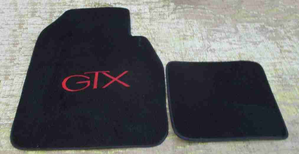 1967-70 Plymouth GTX Mat Set Black With Red Logo